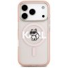 Etui Karl Lagerfeld IML Choupette Sketch Logo MagSafe do iPhone 17 Pro różowy